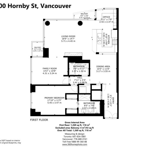 Photo 9 at 1306 - 1500 Hornby Street, Yaletown, Vancouver West